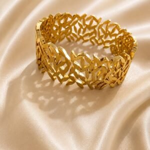 Gold Handcuff Bangle