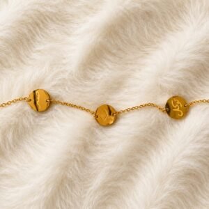 Arabic Calligraphy "Sabr, Shukr, Tawakkul" Coin Charm Bracelet