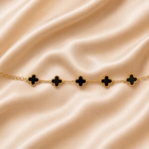 Black Clover Gold-Tone Charm Bracelet
