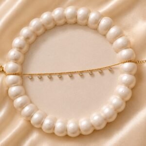 legant Gold Dainty CZ Charm Bracelet