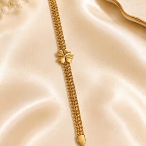 Golden Four Leaf Clover Bracelet