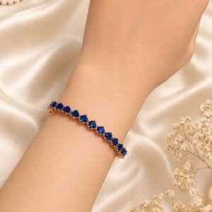 Royal Sapphire Crystal Tennis Bracelet