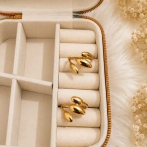 Elegant Gold Olive Leaf Open Ring