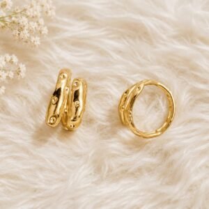 Luxury Gold Textured Bubble Band Ring