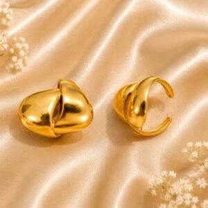 Modern Sculptural Gold Open Ring