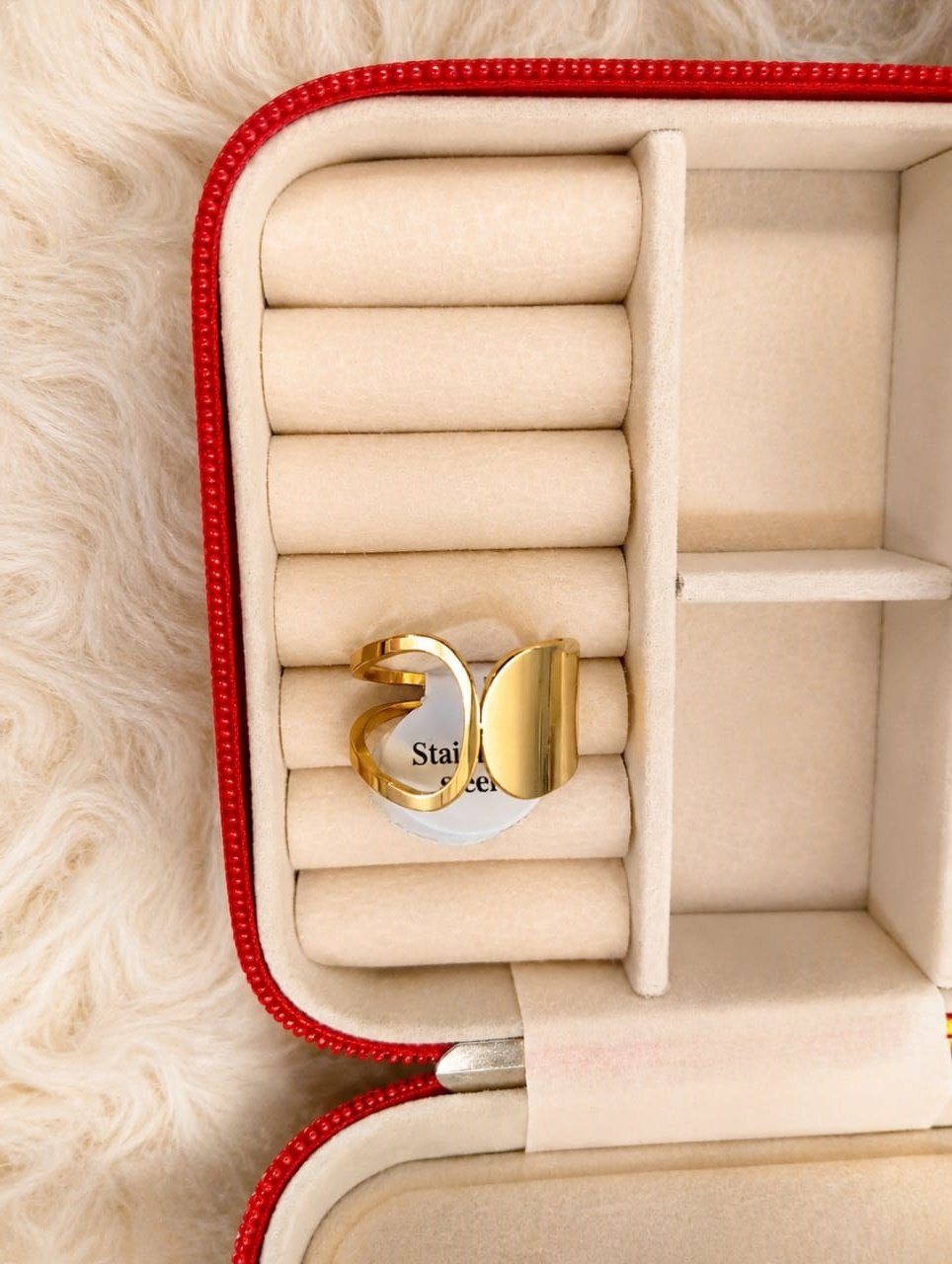 Elegant Gold Leaf Adjustable Open Rings