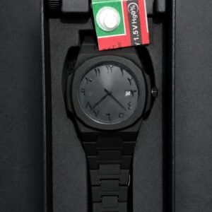 Matt Black Arabic Dial Watch